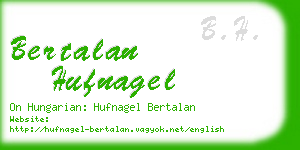 bertalan hufnagel business card
